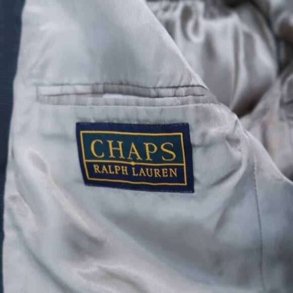 Chaps Ralph Lauren Blazer Mens 42S Gray Plaid 100% Wool Sports Coat Business - Picture 4 of 16